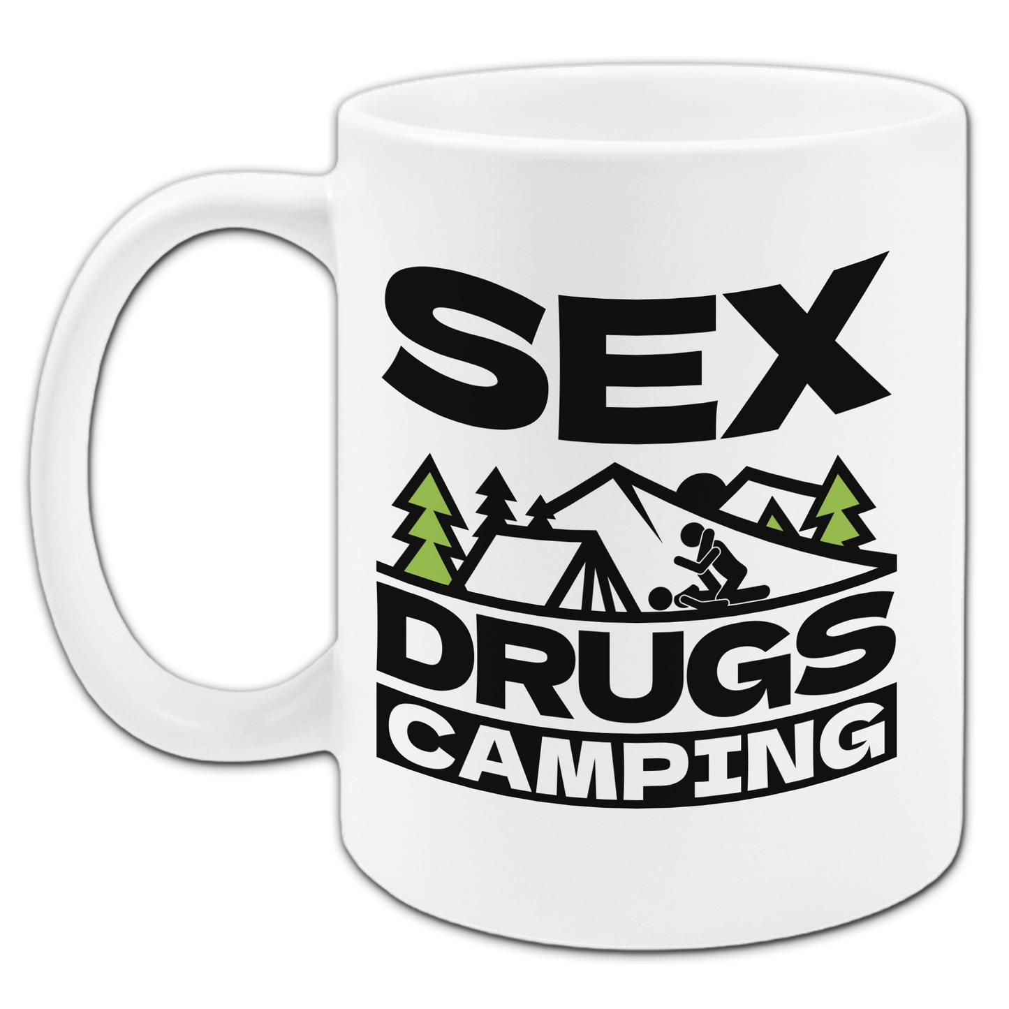 "Sex-Drugs-Camping" Tasse