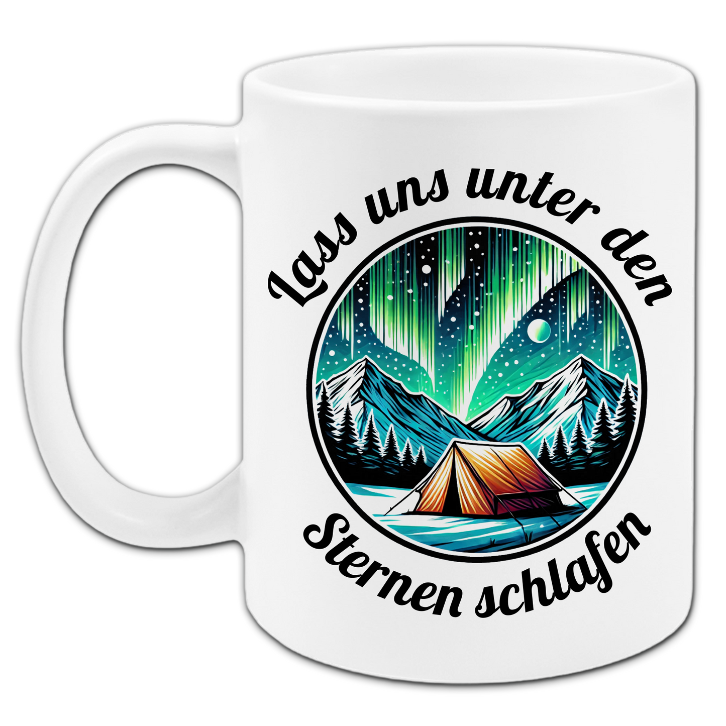 "Lass uns unter den Sternen schlafen" Tasse