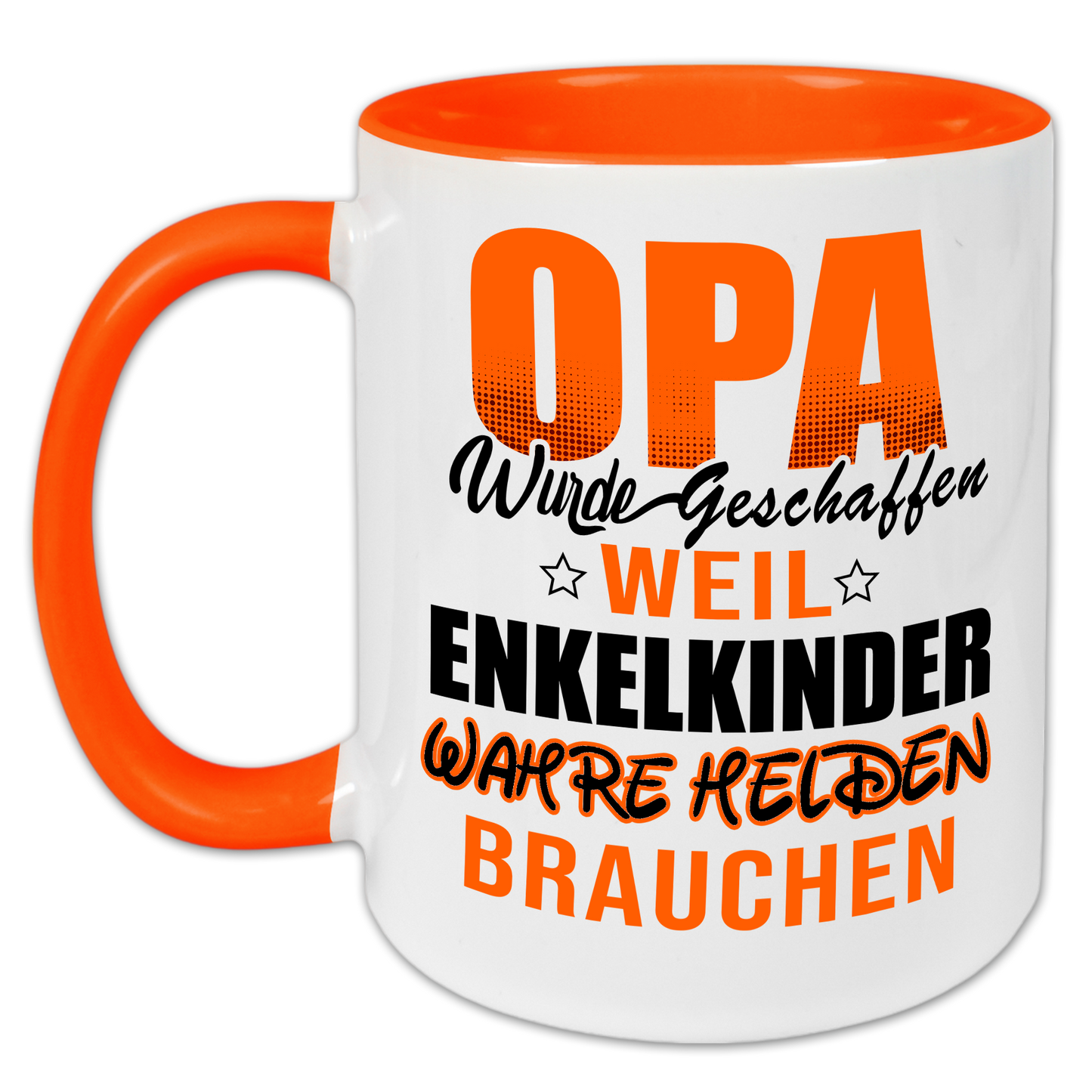 "Opa wurde geschaffen, weil Enkelkinder wahre Helden brauchen" Tasse