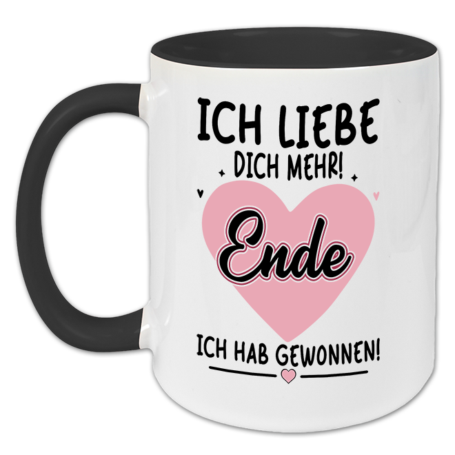 "Ich liebe dich mehr" Tasse