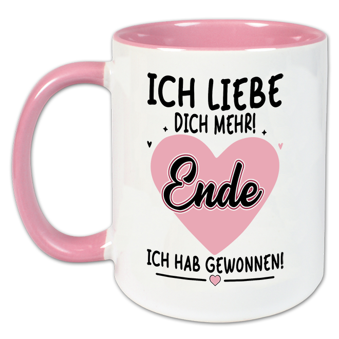 "Ich liebe dich mehr" Tasse