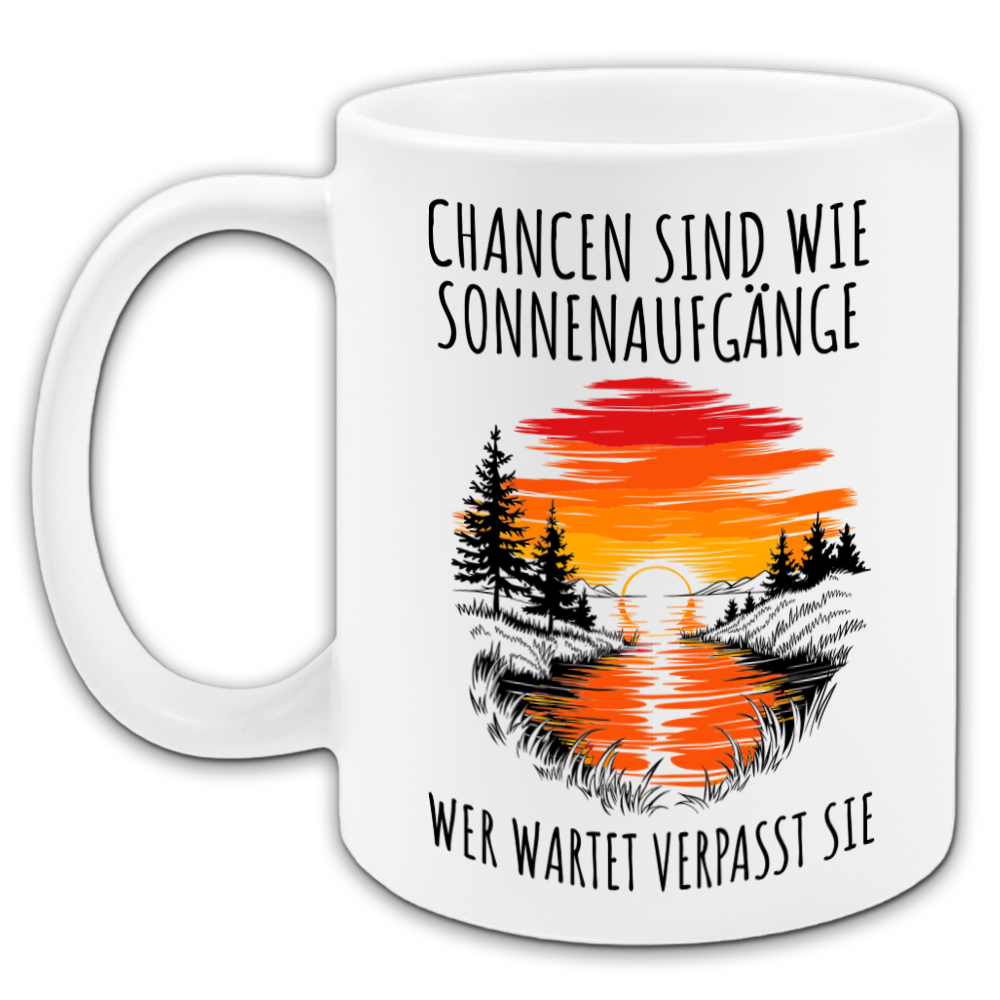 "Chancen sind wie Sonnenaufgänge" Tasse