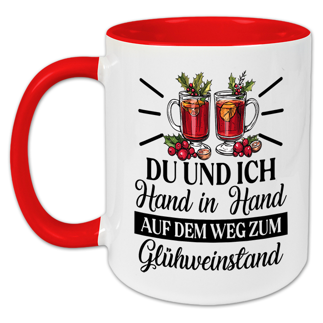 "Auf dem Weg zum Glühweinstand " Tasse
