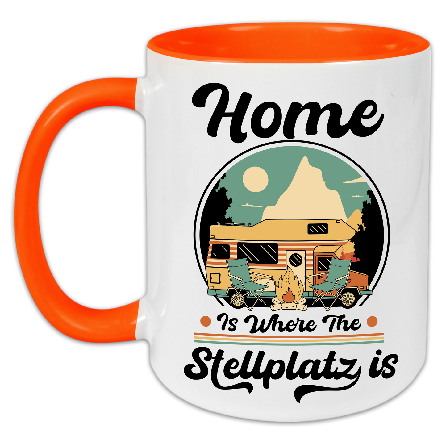 "Home is where the Stellplatz is" Tasse