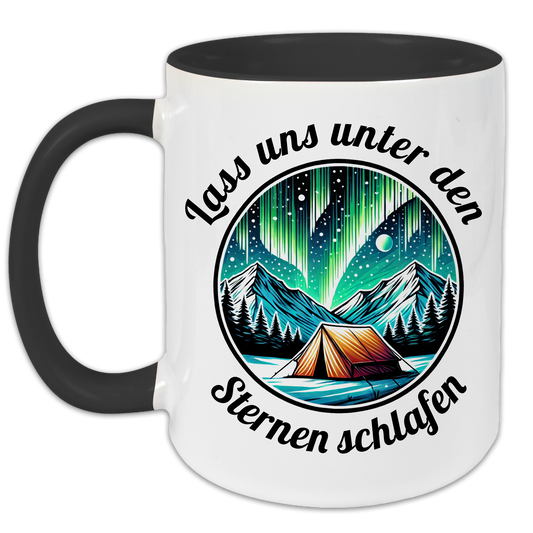 "Lass uns unter den Sternen schlafen" Tasse