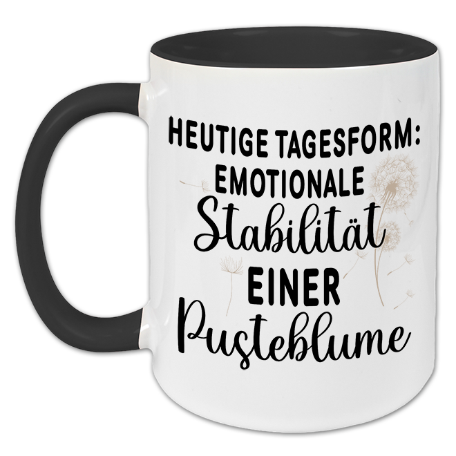 "Heutige Tagesform" Tasse