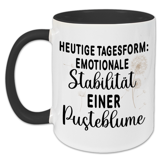 "Heutige Tagesform" Tasse