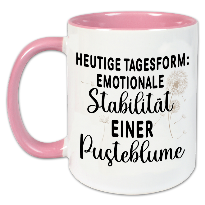 "Heutige Tagesform" Tasse