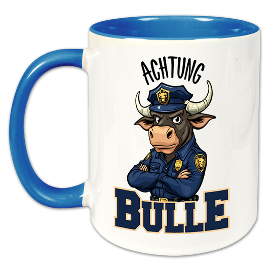 "Achtung Bulle" Tasse