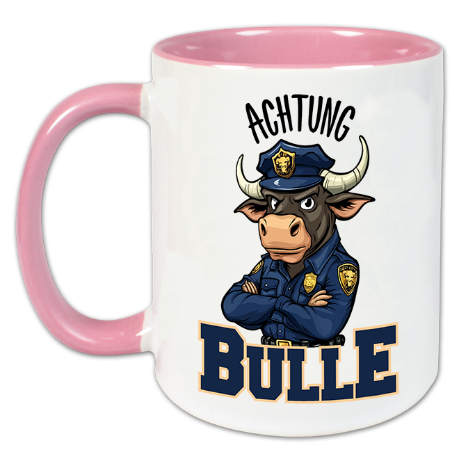"Achtung Bulle" Tasse