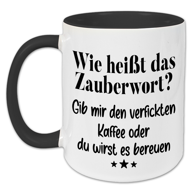 "Wie heißt das Zauberwort" Tasse