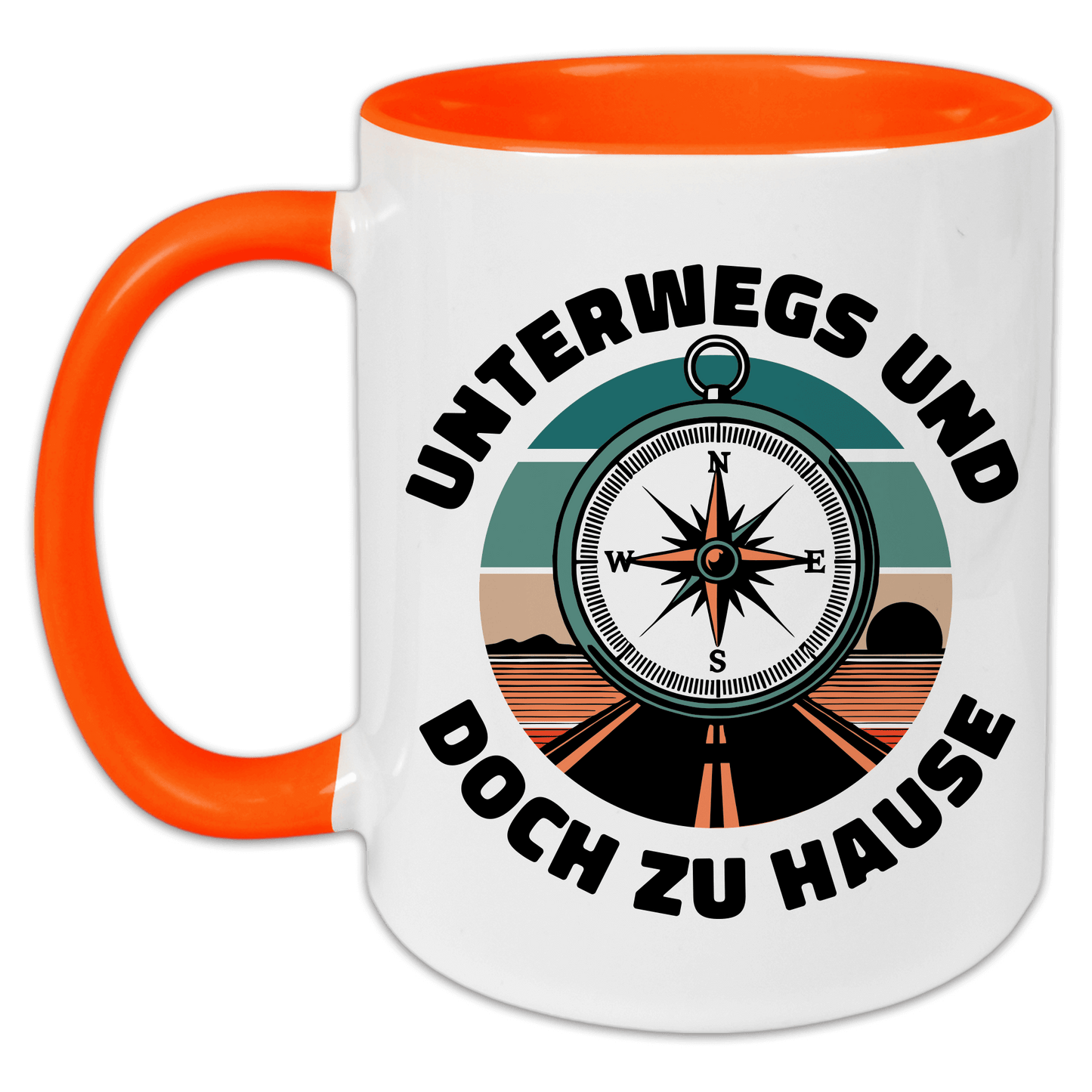 "Unterwegs und doch zu Hause" Tasse