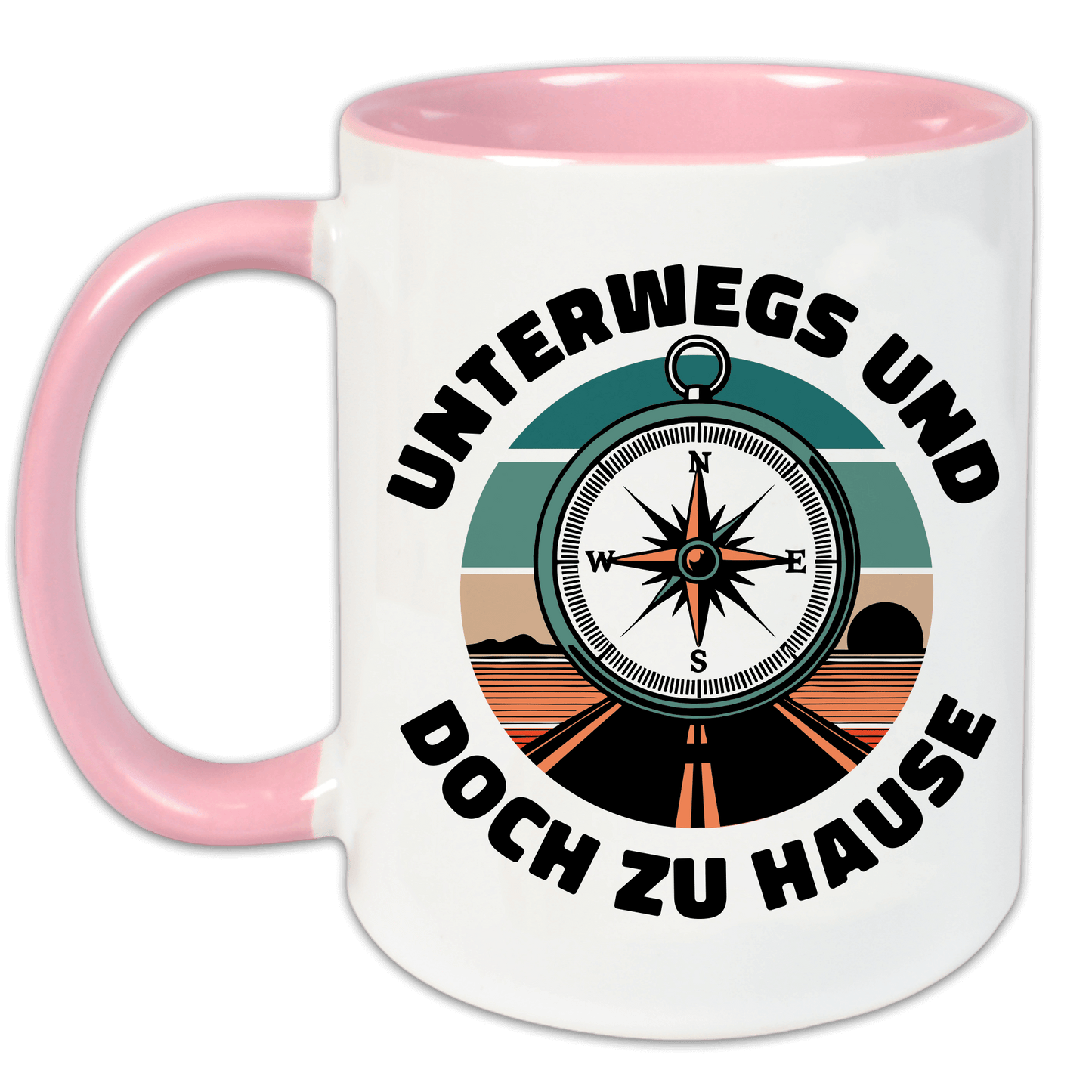 "Unterwegs und doch zu Hause" Tasse